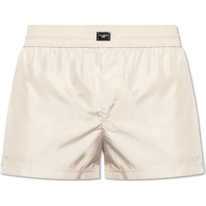 Dolce & Gabbana, Heren, Badkleding, Beige, Maat: XS Poliester,