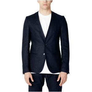 Antony Morato, Heren, Jassen, Blauw, Maat: L Linnen,