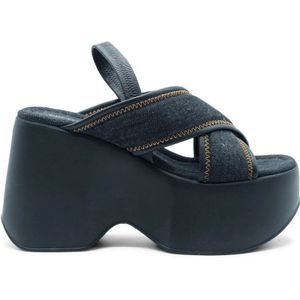 Vic Matié - Yoko - Zwarte Denim Slof - Dames - Sleehak - SS 2025