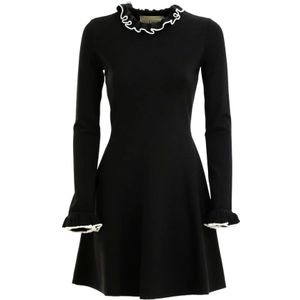 Valentino Garavani, Dames, Jurken, Zwart, Maat: M Viscose,