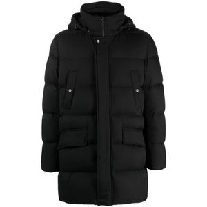 Herno, Heren, Jassen, Zwart, Maat: M Poliester,