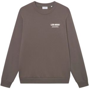 Les Deux, Heren, Sweatshirts & Hoodies, Bruin, Maat: XS Katoen,
