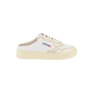 Autry Metallic Leren Lage Sneakers , White , Dames , Maat: 38 EU