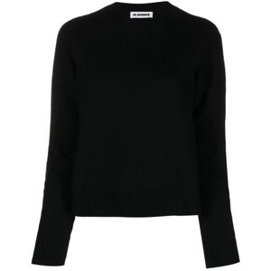 Jil Sander, Dames, Truien, Zwart, Maat: 2XS Wol,