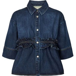 Rabens Saloner, Dames, Jassen, Blauw, Maat: XS Denim,