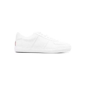 Moncler Witte lage sneakers met streepdetail , White , Heren , Maat: 41 EU