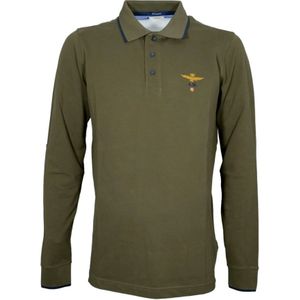 Aeronautica Militare, Heren, Tops, Groen, Maat: M Katoen,