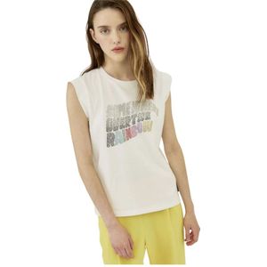 Silvian Heach, Dames, Tops, Wit, Maat: S Katoen,