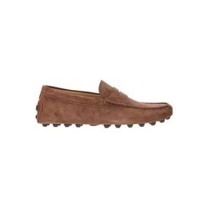 Tod's Bruine Loafers - Regular Fit - Geschikt voor alle temperaturen - 100% leer , Brown , Heren , Maat: 39 EU
