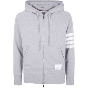 Thom Browne, Heren, Sweatshirts & Hoodies, Grijs, Maat: XL Katoen,
