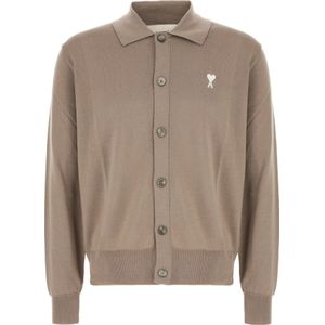 Ami Paris, Heren, Truien, Grijs, Maat: M Wol,