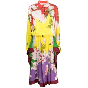 Valentino, Dames, Jurken, Veelkleurig, Maat: S Zijde,