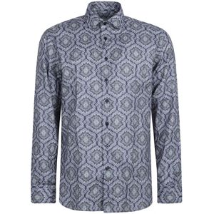 Etro, Heren, Overhemden, Blauw, Maat: M Katoen,