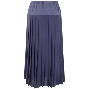 Aspesi, Dames, Rokken, Blauw, Maat: S Satijn,