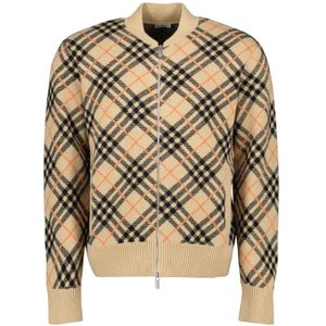 Burberry, Heren, Truien, Beige, Maat: M Kasjmier,
