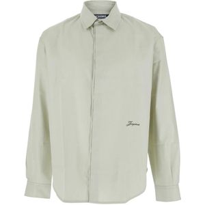 Jacquemus, Heren, Overhemden, Groen, Maat: XL Katoen,
