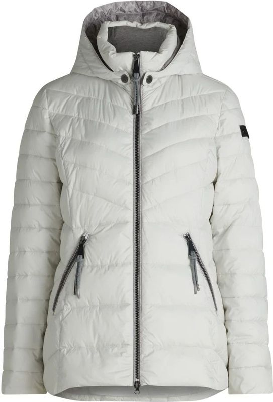 Betty Barclay - Sportieve Gewatteerde Jas - Wit - Dames - Met Afneembare Capuchon