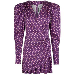 Rotate Birger Christensen, Dames, Jurken, Paars, Maat: XS Satijn,