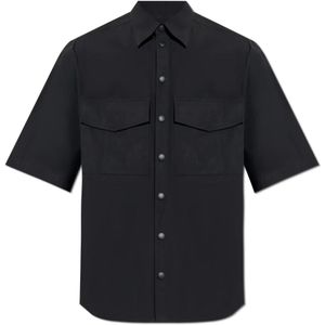 Dolce & Gabbana, Heren, Overhemden, Zwart, Maat: L Katoen,