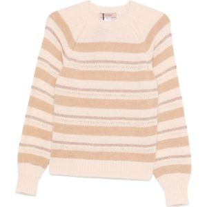 Twinset, Dames, Truien, Beige, Maat: M