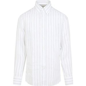 Brunello Cucinelli, Heren, Overhemden, Wit, Maat: XL Denim,