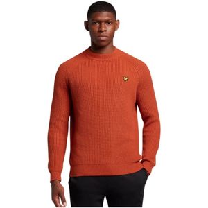 Lyle & Scott, Heren, Truien, Oranje, Maat: S Katoen,