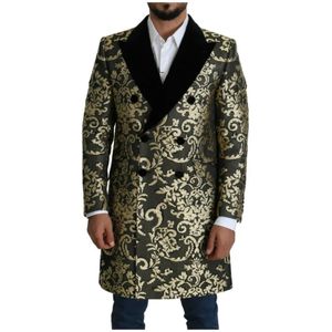 Dolce & Gabbana - Sicilia - Lange Jas - Zwart Goud Jacquard