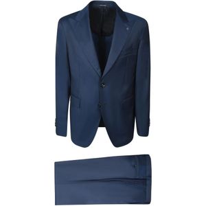 Tagliatore, Heren, Pakken, Blauw, Maat: S Wol,