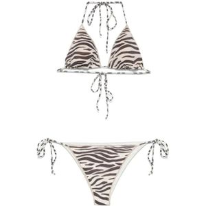 MC2 Saint Barth, Dames, Badkleding, Beige, Maat: S Viscose,