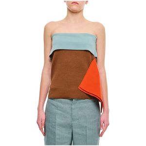 Fendi, Dames, Tops, Veelkleurig, Maat: XS Wol,