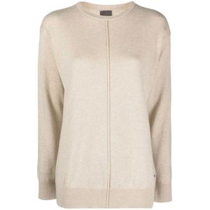 Lorena Antoniazzi, Dames, Truien, Beige, Maat: XL Zijde,
