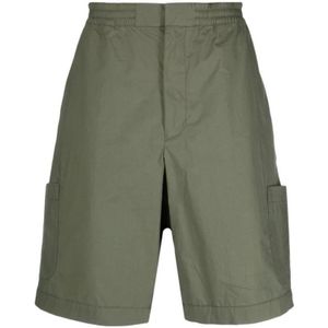 Ambush - Bermuda Shorts - Groen - 100% Katoen - Elastische Tailleband
