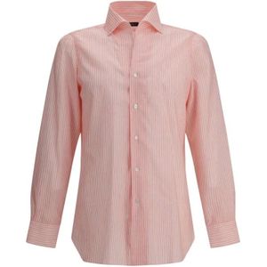 Finamore, Heren, Overhemden, Roze, Maat: 3XL