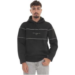 Emporio Armani, Heren, Sweatshirts & Hoodies, Zwart, Maat: M Katoen,