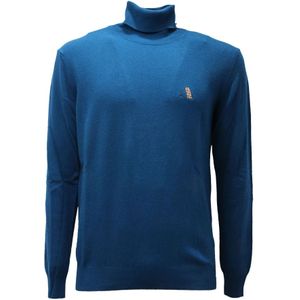 Aquascutum, Heren, Truien, Blauw, Maat: 2XL Wol,