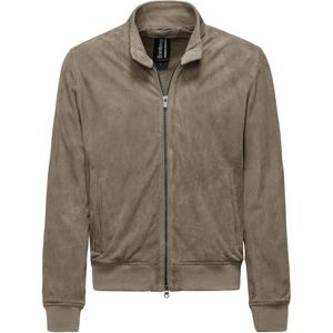 BomBoogie, Heren, Jassen, Beige, Maat: M Suède,