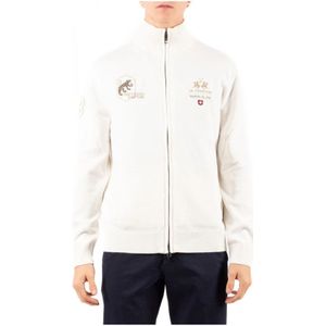 La Martina, Heren, Sweatshirts & Hoodies, Wit, Maat: L Katoen,