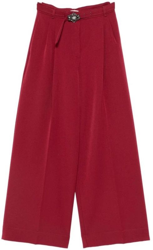 Liu Jo - Palazzo Broek met Riem - Rood - Dames - Polyester