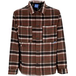 Usual, Heren, Overhemden, Bruin, Maat: S Wol,