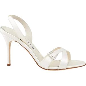 Manolo Blahnik, Dames, Schoenen, Beige, Maat: 36 EU Satijn,