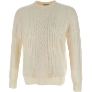 Paolo Pecora, Heren, Truien, Wit, Maat: M Wol,