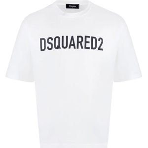 Dsquared2, Heren, Tops, Wit, Maat: XS Katoen,