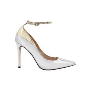 Pinko Gelamineerde Leren Stiletto , Gray , Dames , Maat: 38 EU