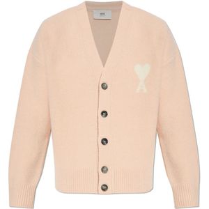 Ami Paris, Heren, Truien, Roze, Maat: S Wol,