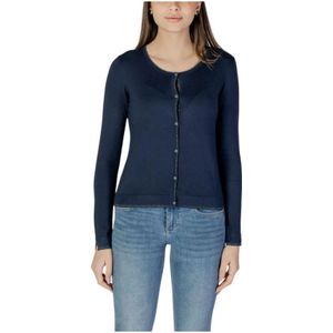 Liu Jo, Dames, Truien, Blauw, Maat: XS Viscose,