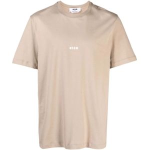 Msgm, Heren, Tops, Beige, Maat: L