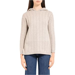 Max Mara, Dames, Sweatshirts & Hoodies, Beige, Maat: S Wol,