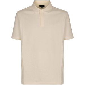 Emporio Armani - Polo Shirt - Katoen - Geborduurd Logo - Geribbelde Kraag