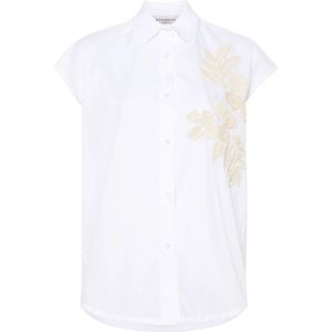 Ermanno Scervino, Dames, Blouses & Shirts, Wit, Maat: XS Katoen,