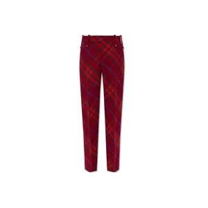 Burberry Geruite broek , Red , Dames , Maat: XS